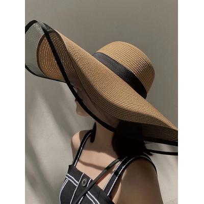 Women's Active Straw Hat Holiday Outdoor Weekend Pure Color Color Block Black Khaki Hat Portable Sun Protection Breathab