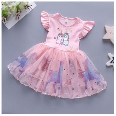 Baby Girls Unicorn Dress Children Clothes Baby Birthday Dress Summer Kids Girl Casual Princess Dresses